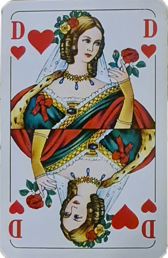 Herz Dame, kartenlegen lernen Skatkarten